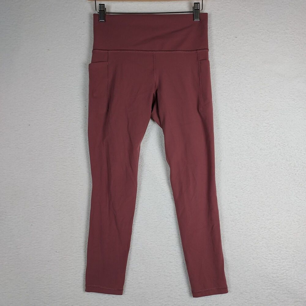 Athleta Salutation Stash Pocket II 7/8 Leggings Women’s Small Mauve